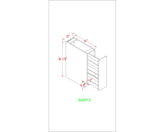 Base 12" - Dusty Grey 12 Inches Spice Base Cabinet